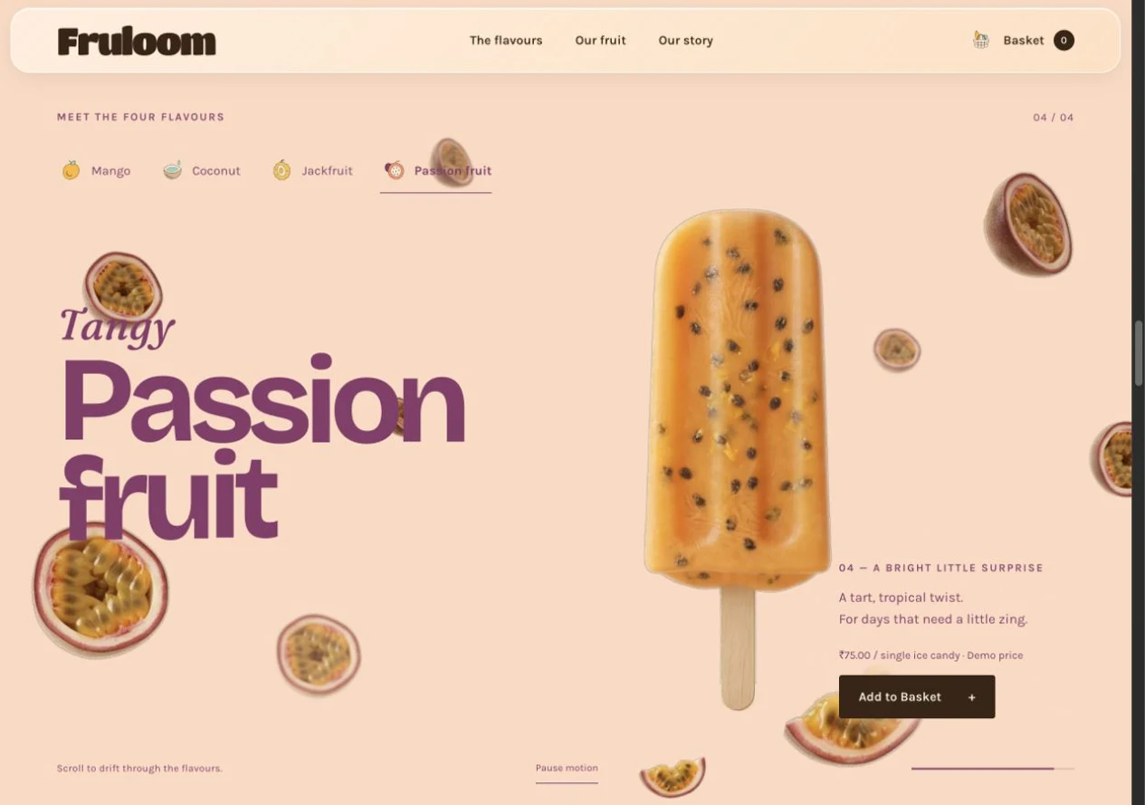 Passion fruit · The last flavour is as accessible as the first.