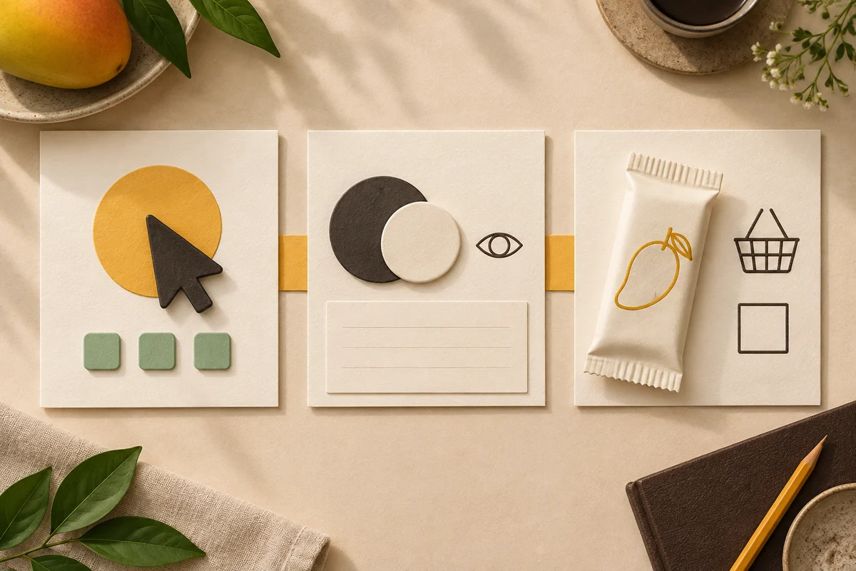 Three illustrated planning areas for usability, accessibility and production readiness